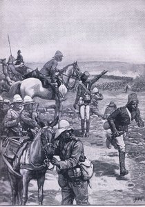 Die Schlacht von Omdurman: MacDonalds Brigade wehrt den Angriff der Derwische ab, Illustration aus Cassells Geschichte Englands, 1900er Jahre