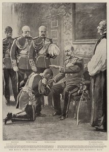 Der erste Geheime Rat des Königs, der Herzog von York küsst die Hand Seiner Majestät von Henry Marriott Paget