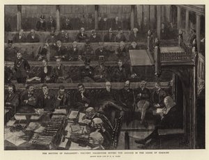 Die Eröffnung des Parlaments, Viscount Folkestone hält die Ansprache im Unterhaus