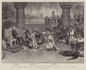 Der neue Hamlet im Lyceum Theatre, der Einzug von Fortinbras in der Schlussszene