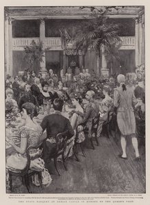 Das Staatsbankett im Dublin Castle zu Ehren des Besuchs der Königin