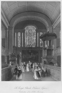St. Georges Kirche, Hanover Square. Feier einer edlen Hochzeit, ca. 1841