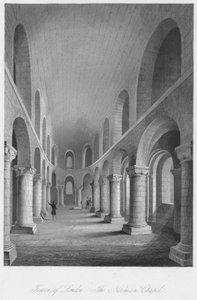 Tower of London - Die normannische Kapelle, um 1841