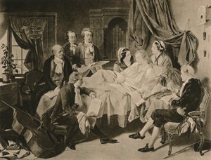 Das Sterbebett von Mozart, 1910 von Henry Nelson O