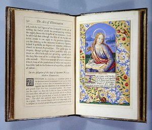 Seite mit einem Porträt von St. Johannes aus The Art of Illumination and Missal Painting, London 1849 von Henry Noel Humphreys