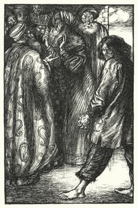 Matthew Arnold Gedicht: Der kranke König in Bokhara (Gravur) von Henry Ospovat
