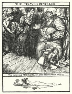 Matthew Arnold Gedicht: Der verirrte Zecher (Gravur) von Henry Ospovat