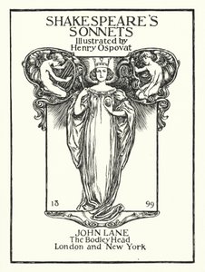 Shakespeares Sonette, Titelseite