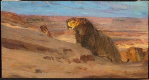 Löwen in der Wüste von Henry Ossawa Tanner