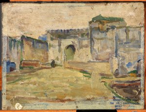 Straßenszene, Tanger (Zinnenarchitektur) von Henry Ossawa Tanner