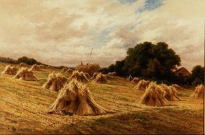 Ein Kornfeld in Surrey, nahe Reigate von Henry Parker