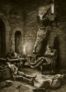 Die Flucht von Ralph Flambard aus dem Tower, Illustration aus 