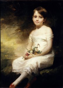 Porträt von Nancy Graham oder kleines Mädchen mit Blumen von Henry Raeburn