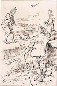 Der siegreiche Golfer, Illustration aus der Zeitschrift 