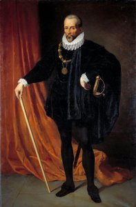 Ganzkörperporträt von Blaise de Montesquiou (1501-1577), Herr von Montluc, Marschall von Frankreich 1575, Generalleutnant von Guyenne, trägt die Halskette des Ordens von Saint Michael. Gemälde von Henry Scheffer (1798-1862) 19. Jahrhundert