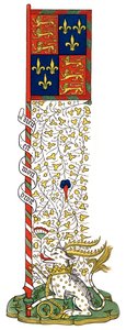 Banner der Wappen von England und Frankreich, geviertelt, ca. 1445 von Henry Shaw