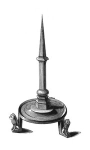 Bronzener Kerzenhalter, spätes 13. - frühes 14. Jahrhundert, 1843