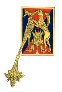 Initialbuchstabe A, 12. Jahrhundert, 1843