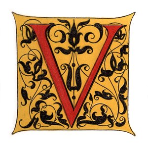Initialbuchstabe V, 1843 von Henry Shaw