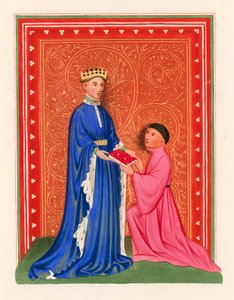 Occleve überreicht sein Buch an Heinrich V., ca. 1410 von Henry Shaw