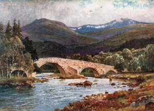Alte Mar-Brücke und Lochnagar, Aberdeenshire
