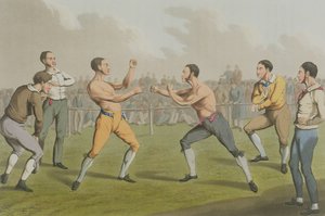 Ein Preisboxkampf, aquatintiert von I. Clark, veröffentlicht von Thomas McLean, 1820 von Henry Thomas Alken