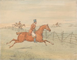 Mit Temperament und Entschlossenheit über Hürden gehen von Henry Thomas Alken