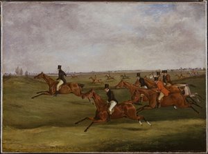 Das große Leicestershire-Steeplechase, 12. März 1829: Das Tempo halten von Henry Thomas Alken