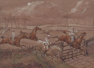 Die Nachtreiter von Nacton: Das letzte Feld nahe Nacton Heath von Henry Thomas Alken