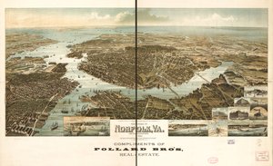 Panorama von Norfolk und Umgebung 1892 von Henry Wellge
