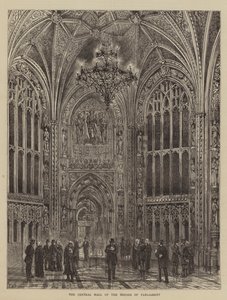 Die zentrale Halle des Parlamentsgebäudes von Henry William Brewer
