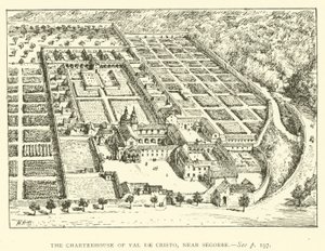 Die Kartause von Val de Cristo, in der Nähe von Segorbe (Gravur) von Henry William Brewer