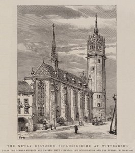 Die neu restaurierte Schlosskirche in Wittenberg von Henry William Brewer