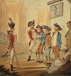 "Rekruten", veröffentlicht 1780 von Henry William Bunbury