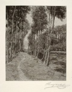 Ein Weg nach Longpre (Französische Landschaft)