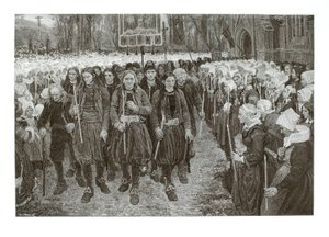 Eine religiöse Prozession in der Bretagne von Henry Wolf