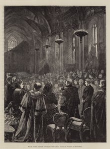 HRH Prinz Arthur enthüllt das Albert-Gedenkfenster in der Guildhall von Henry Woods