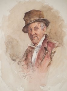 Porträt eines Mannes mit Zylinder von Henry Wright Kerr