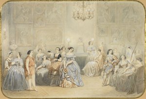 Élisa Rachel im Foyer der Comédie Française