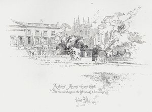 Zimmer des englischen Kunstkritikers John Ruskin im Corpus Christi College, Oxford von Herbert (after) Railton