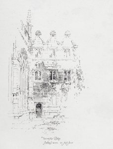 Zimmer des englischen Dichters Percy Bysshe Shelley im ersten Stock des University College, Oxford
