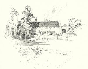 Grammar School, Lichfield, wo Dr. Johnson zur Schule ging von Herbert (after) Railton