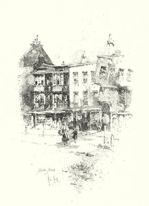 Grub Street, London (Lithografie) von Herbert (after) Railton