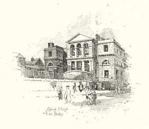 Sessions House, Old Bailey, London von Herbert (after) Railton