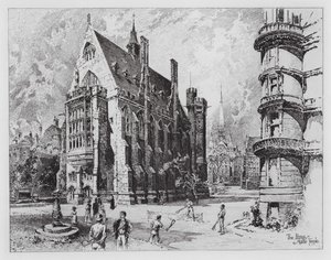 Die Bibliothek, Middle Temple von Herbert (after) Railton