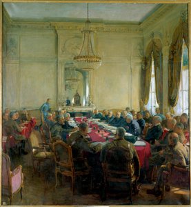 Erster Weltkrieg (1914-1918): Ein Treffen des Obersten Rates im Trianon-Palast in Versailles im Juli 1918