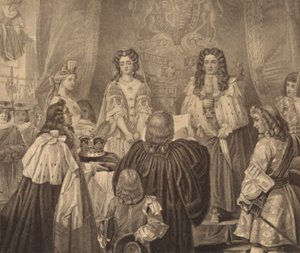 Die Krone, die Wilhelm und Maria angeboten wurde, 1689, 1886