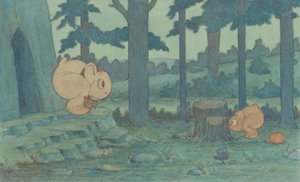 Wiggle Much Baby versteckt sich vor Mama, ca. 1910 von Herbert E. Crowley