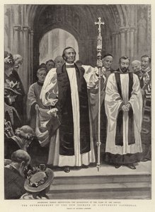 Die Inthronisation des neuen Primas in der Kathedrale von Canterbury von Herbert Johnson