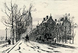 Das Embankment, Westminster, um 1892 von Herbert Menzies Marshall